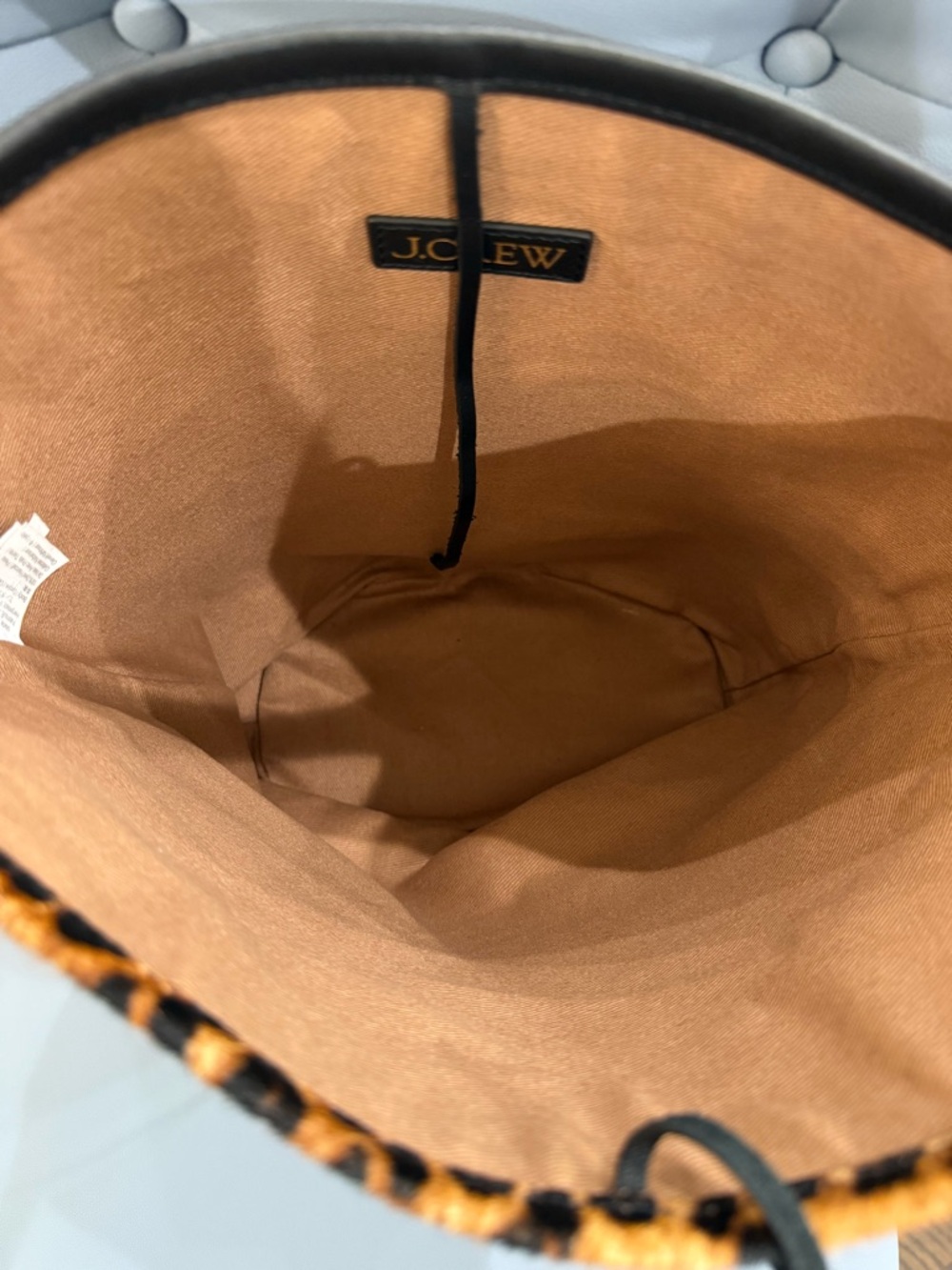 J Crew Berkeley bucket bag in leopard-print calf hair and leather - NWOT - Picture 6 of 7